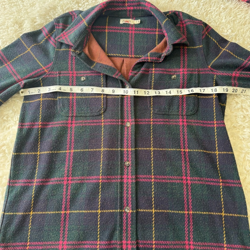Faherty Women’s Legend Sweater Shirt Outer Limits Plaid Outdoor Cozy Size Small - Picture 6 of 12